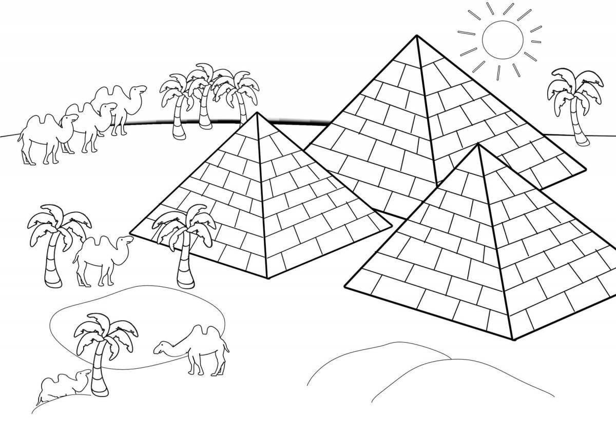 Раскраска Пирамида Египет. Египетская пирамида