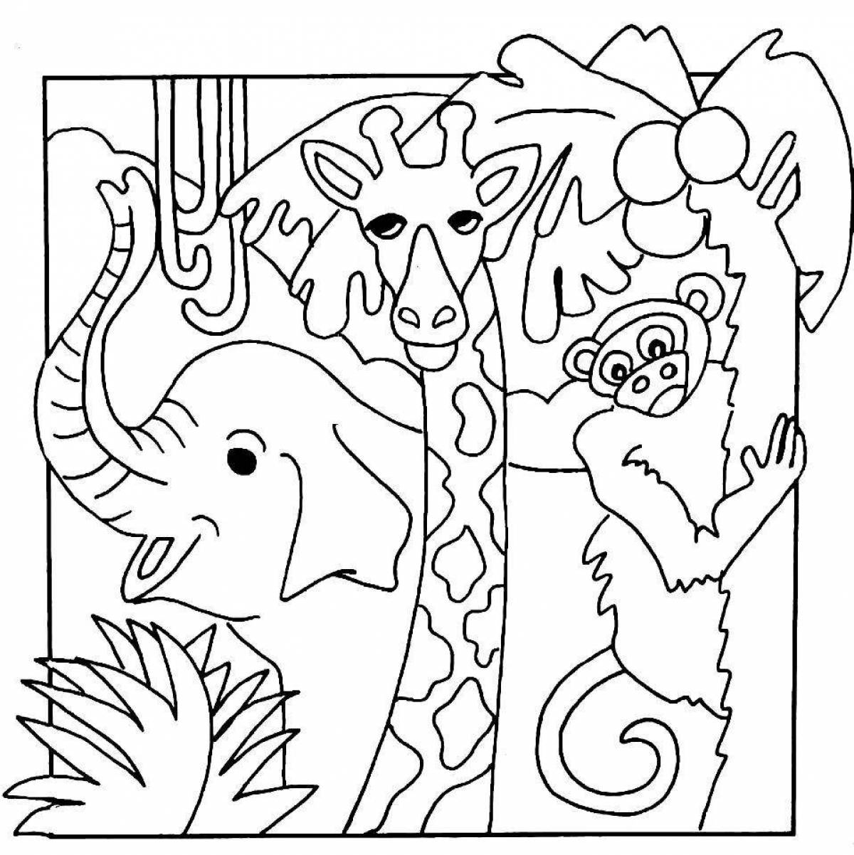 Exotic africa coloring pages for kids