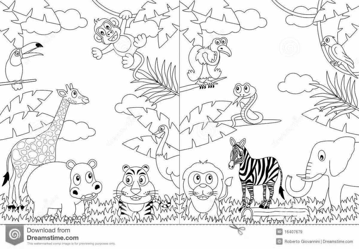 Fancy africa coloring book for kids