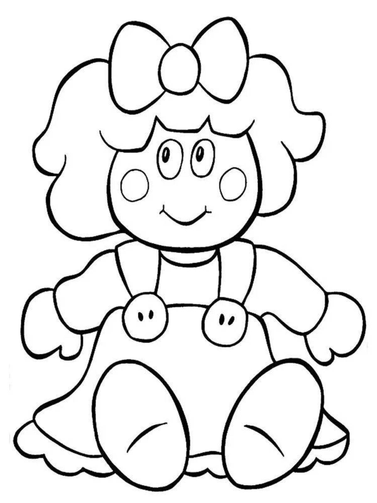 Joyful doll coloring