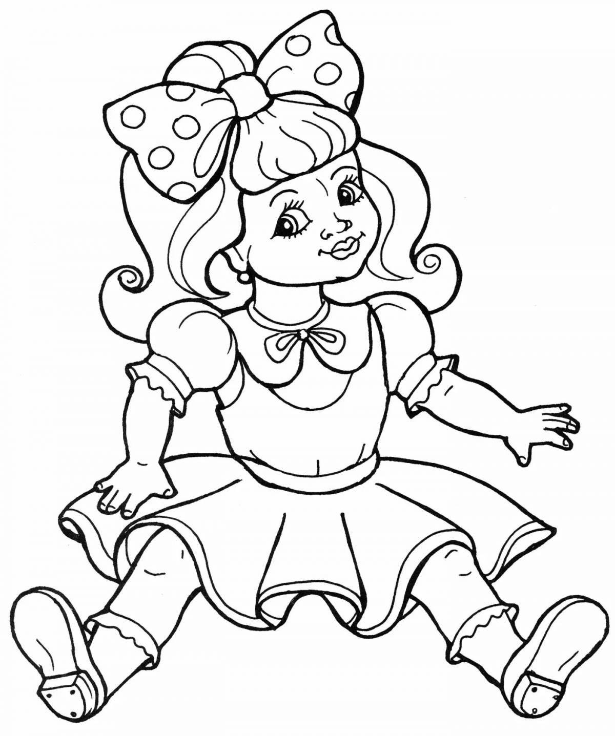 Cute doll coloring book