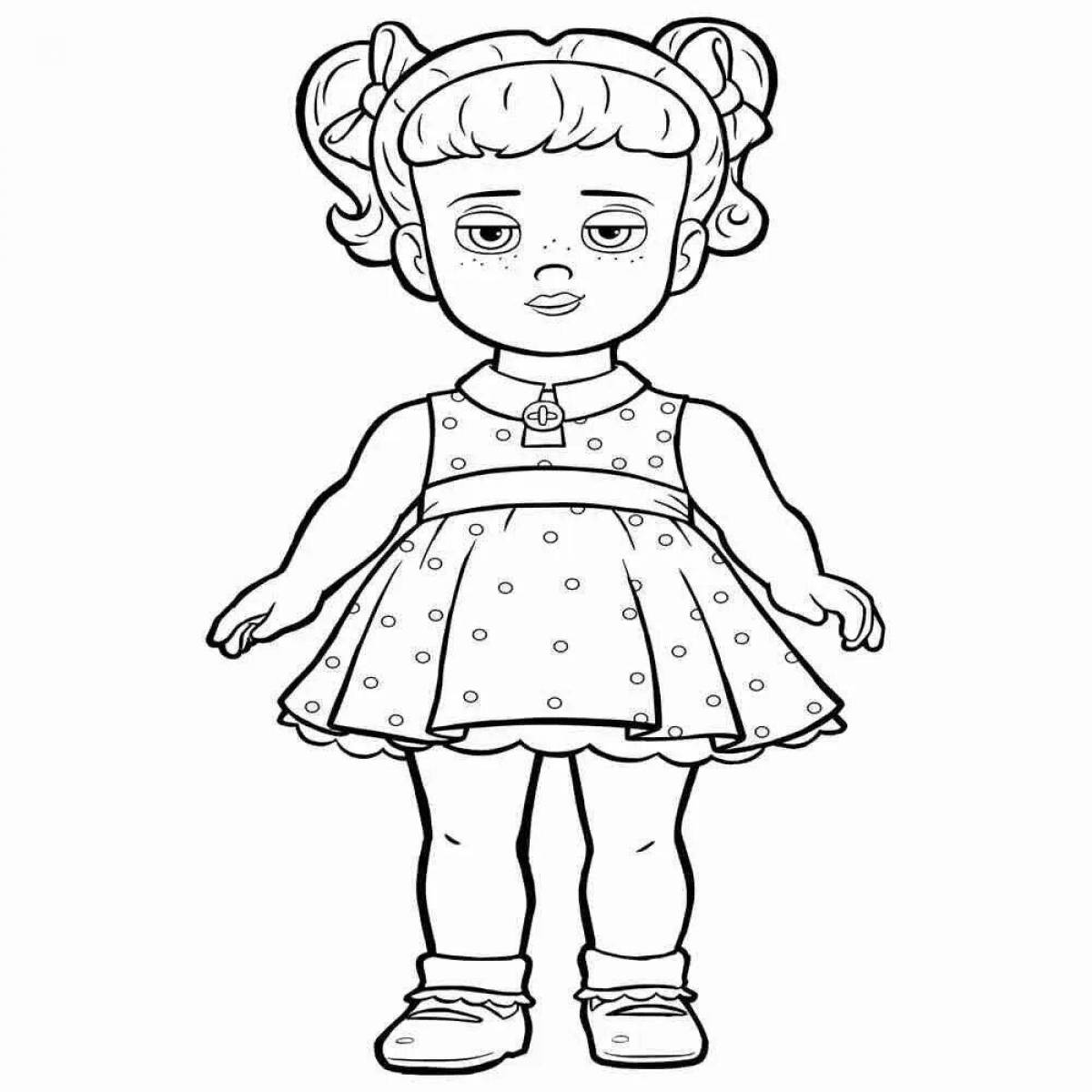 Sparkly doll coloring