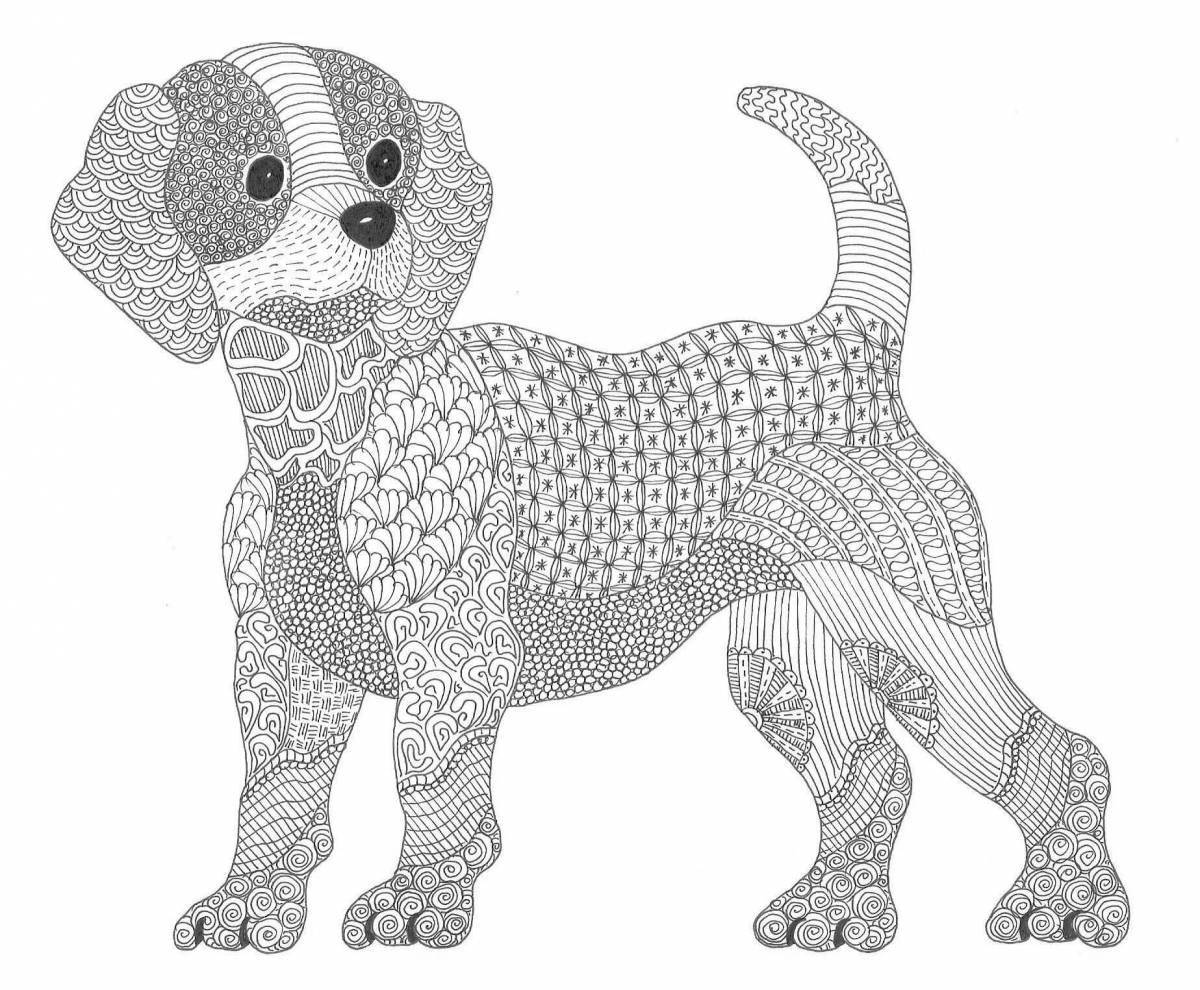 Colorful coloring of a complex dog