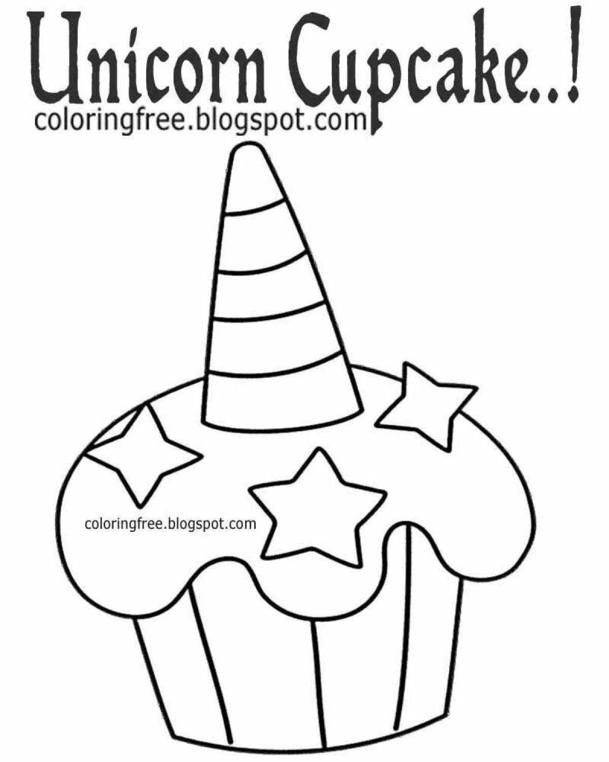 Coloring unicorn cake
