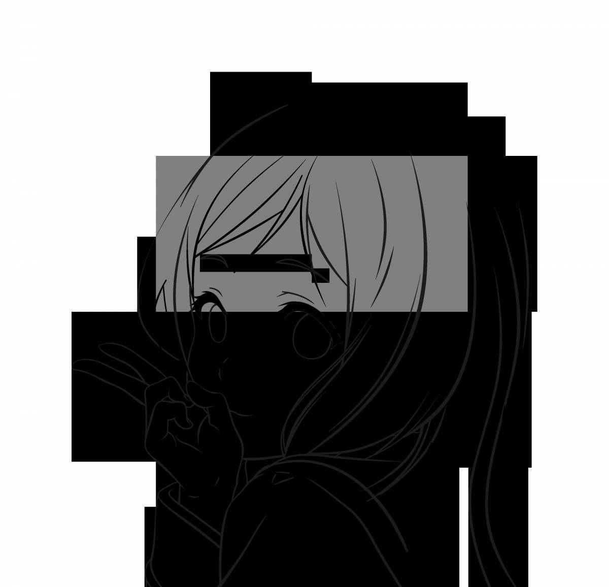 Playful anime coloring book