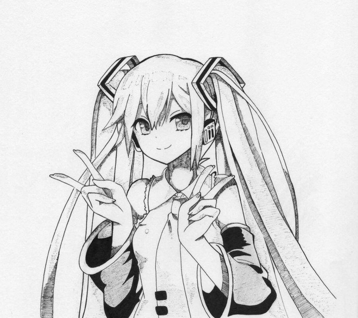 Delightful anime coloring book