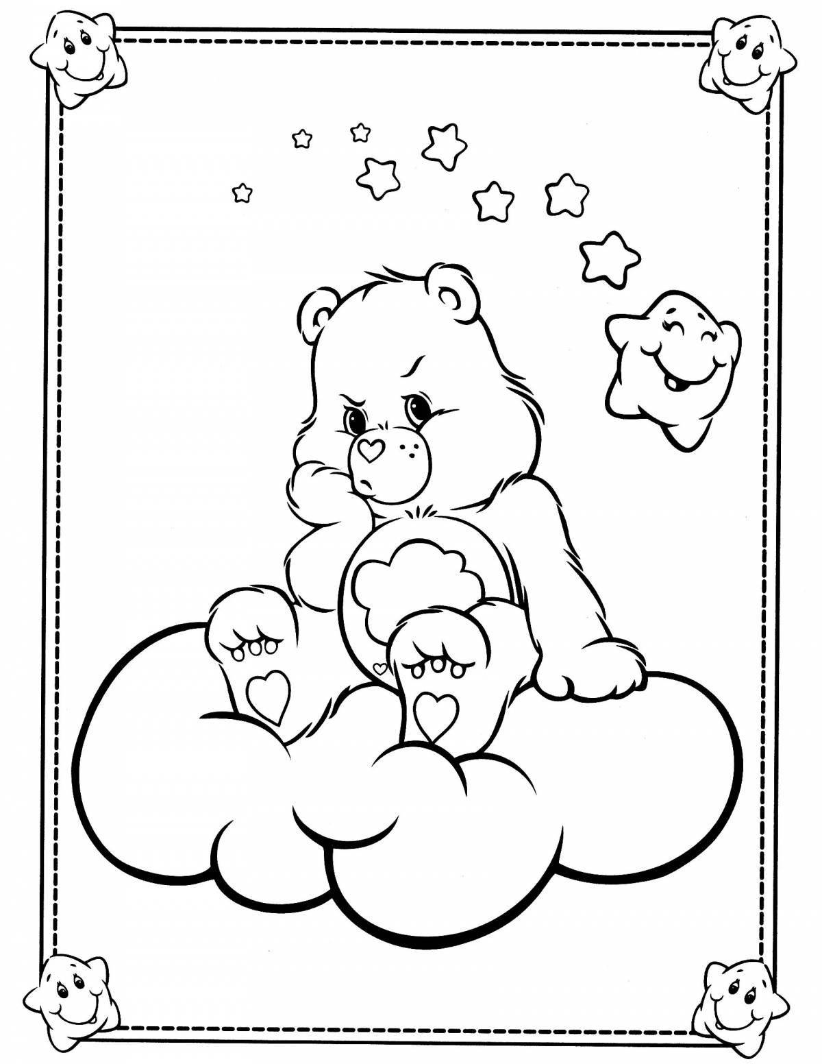 Coloring page fluffy care bears