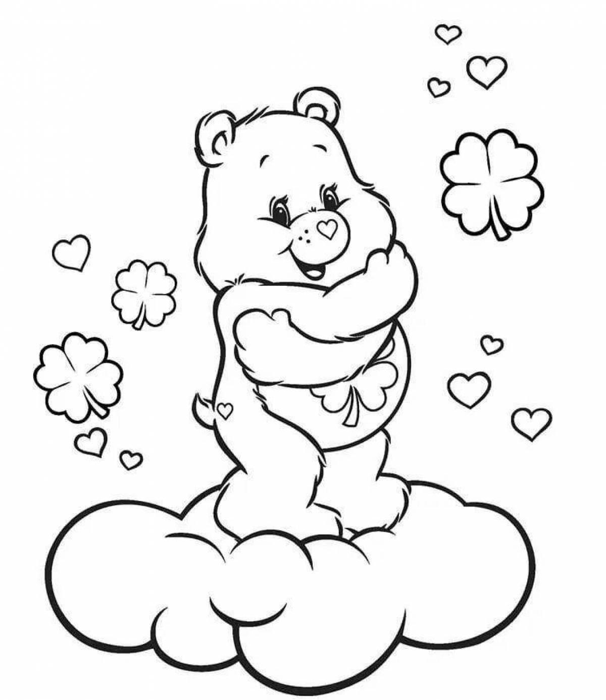 Glitter care bears coloring book