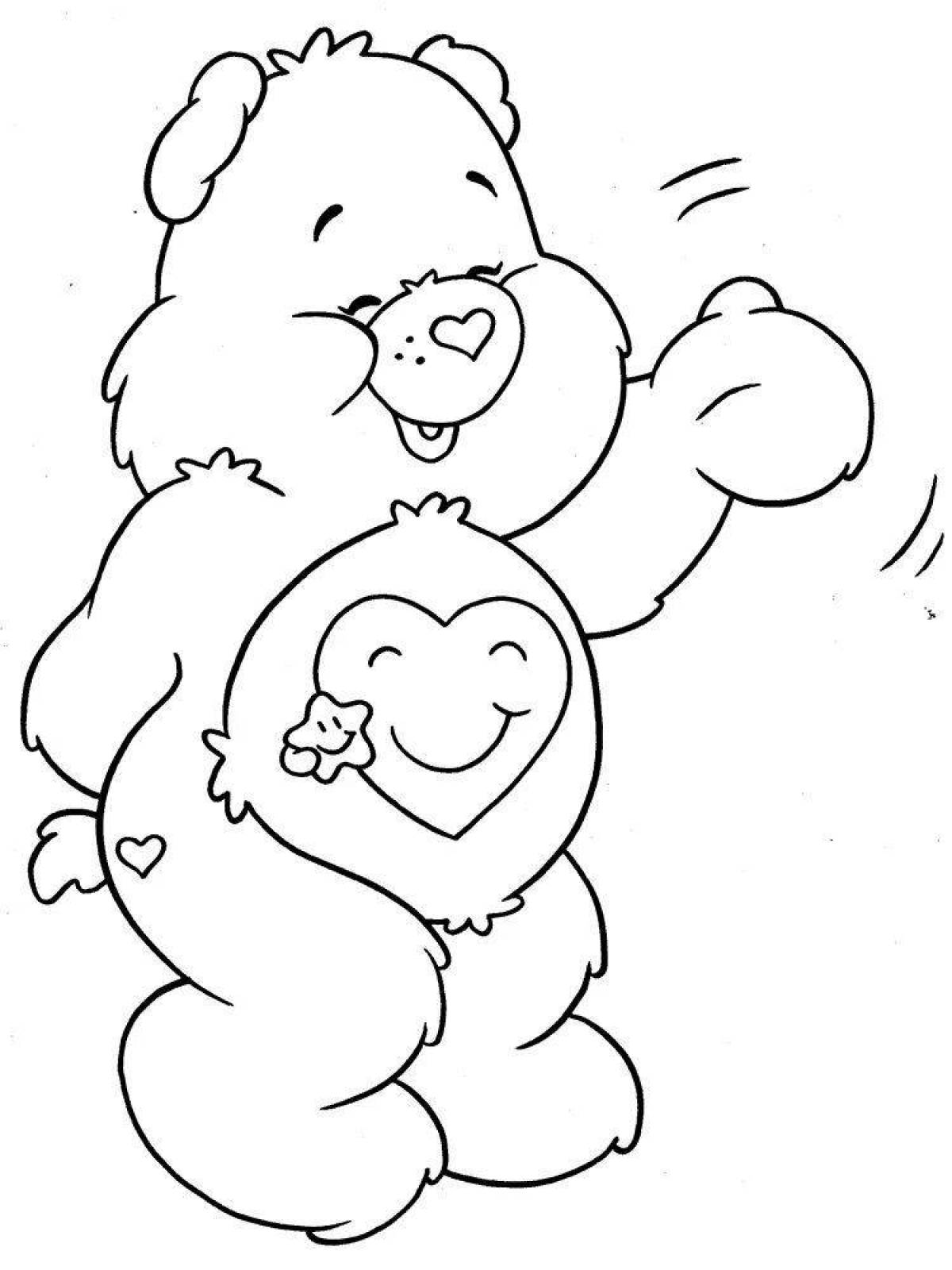 Coloring page adorable care bears