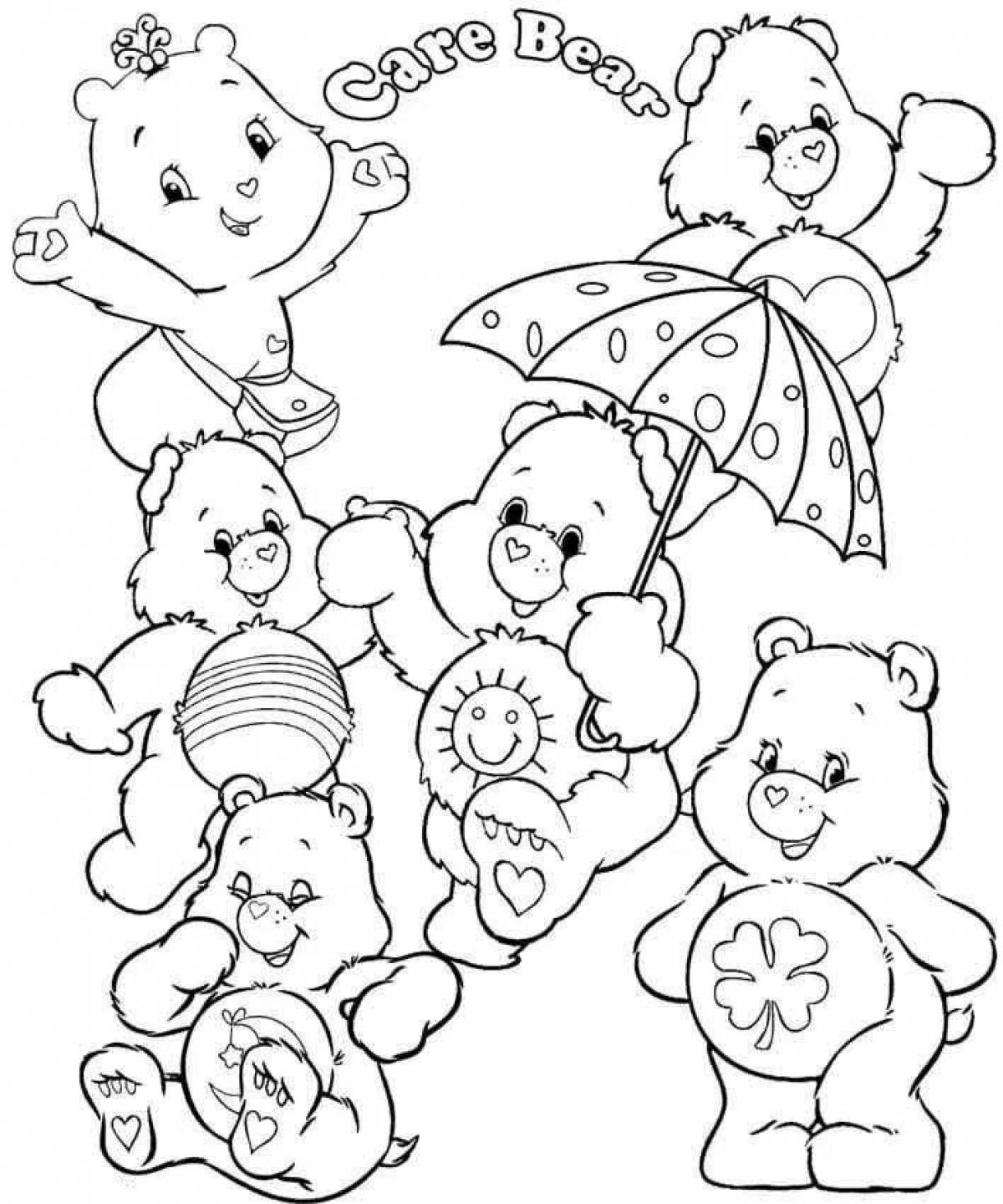 Coloring dreamy care bears