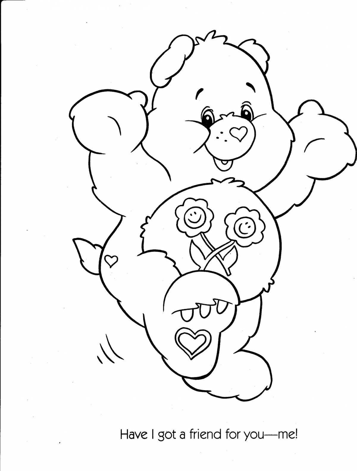 Coloring book happy care bears