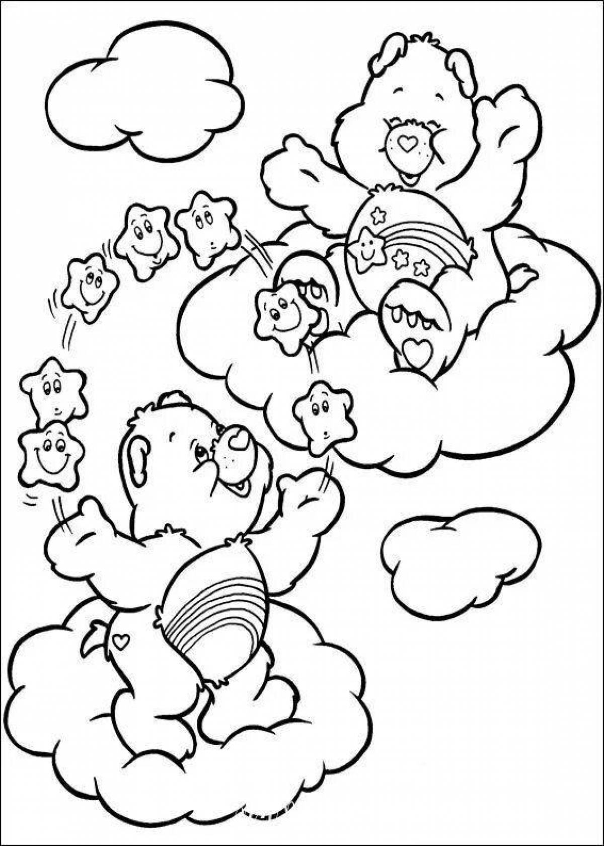 Blessed Care Bears Coloring Page