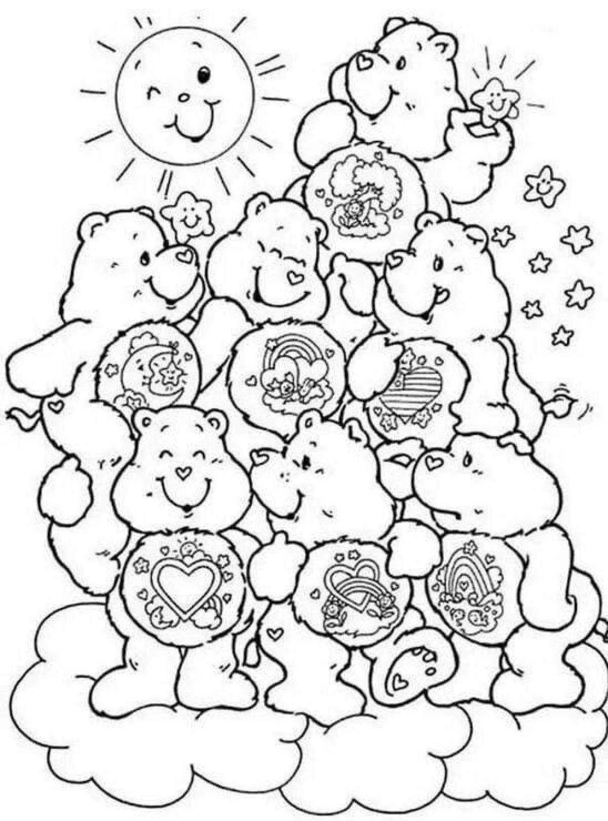 Exciting care bear coloring pages