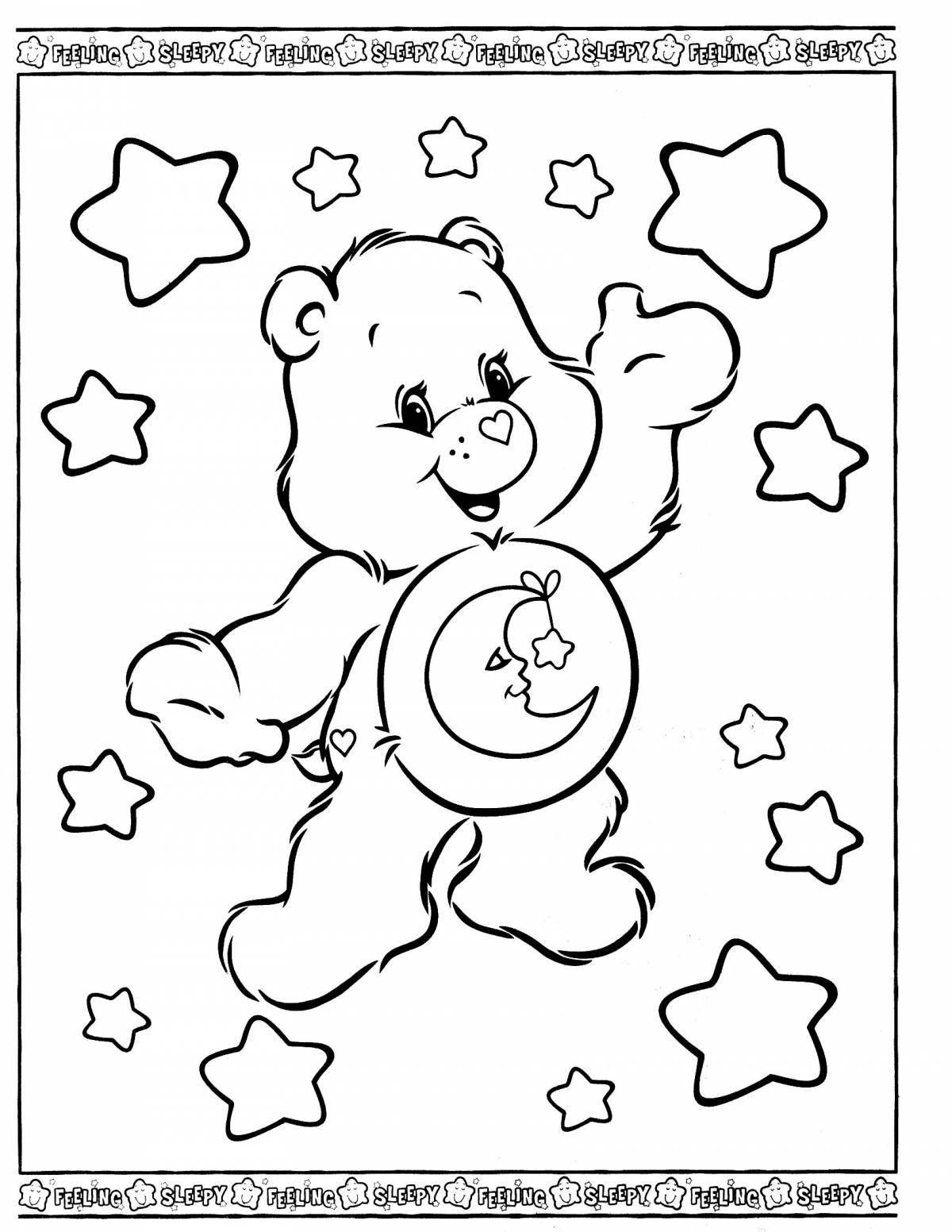 Coloring bright care bears
