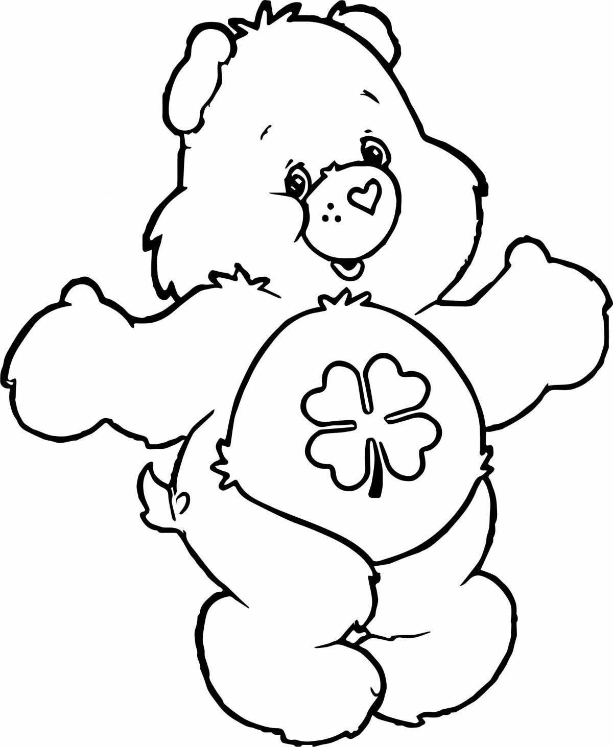 Cozy care bears coloring page