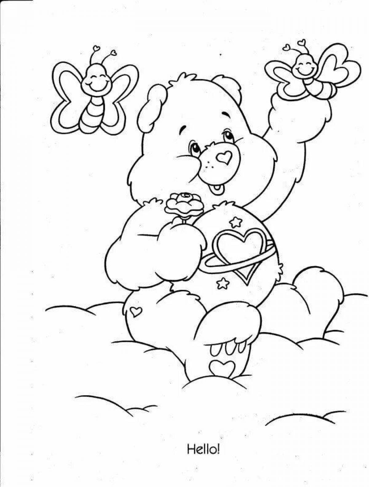 Snug care bears coloring page