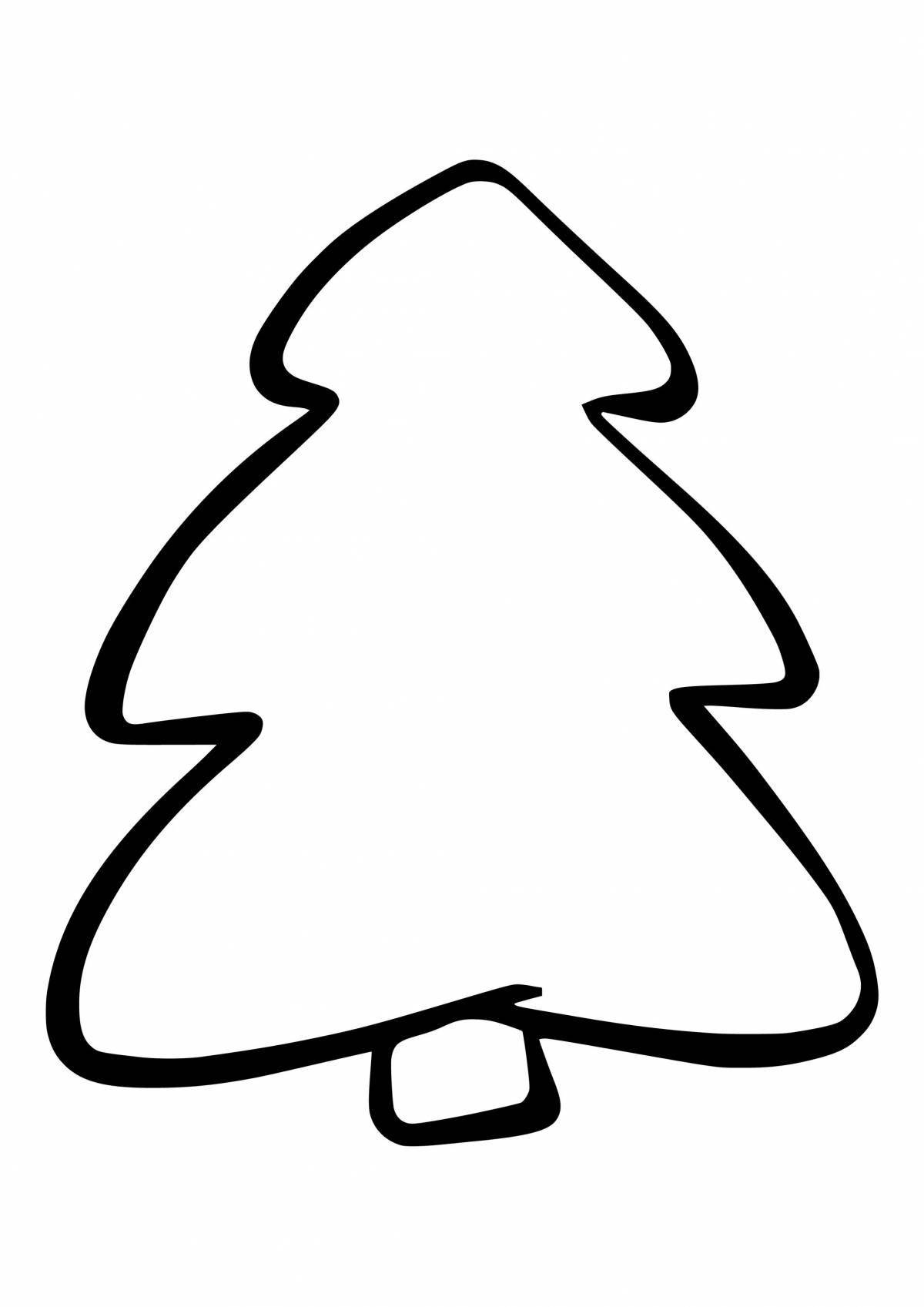 Bright tree coloring page