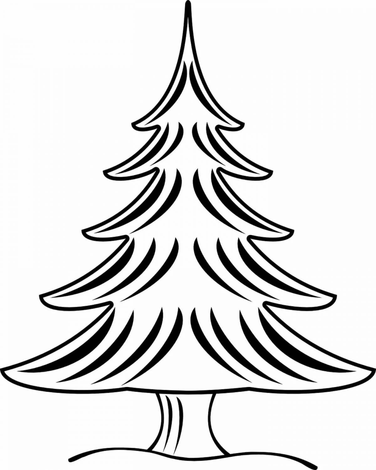 Exciting tree coloring page
