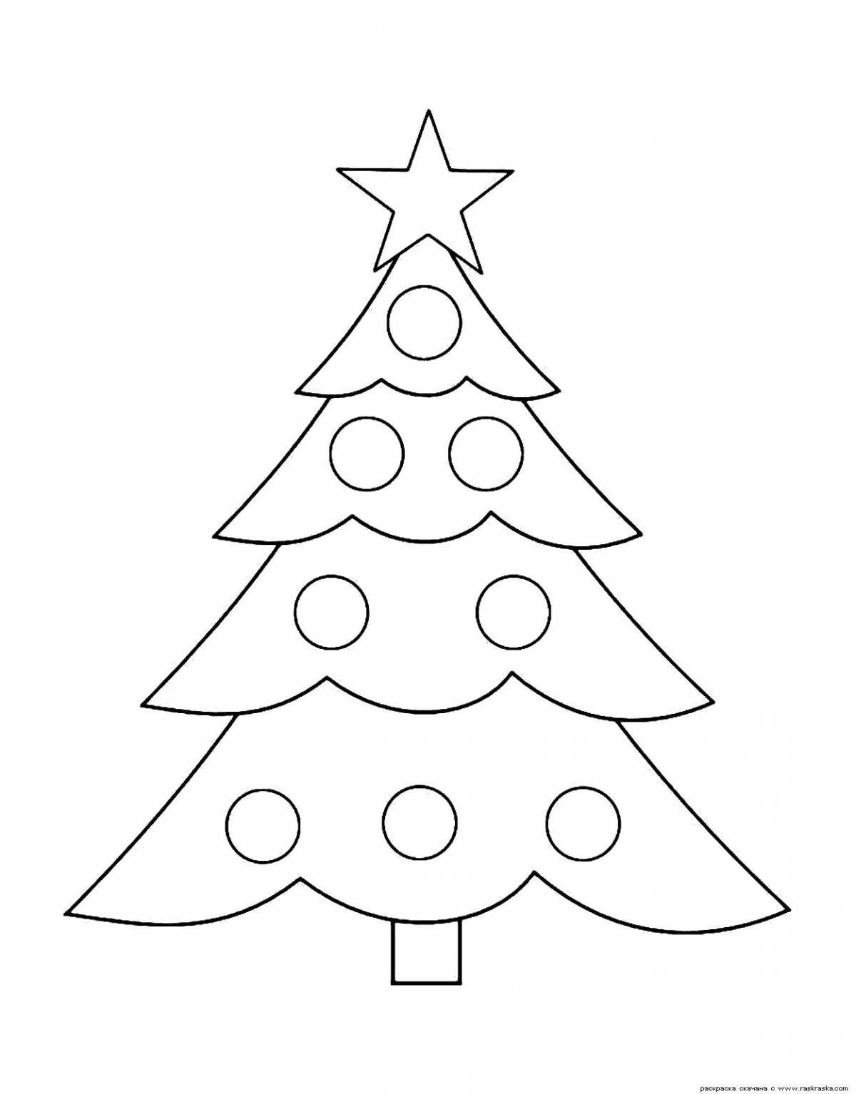 Calm tree coloring page