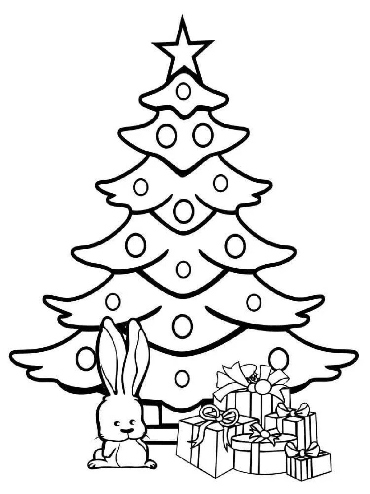 Basic tree coloring page