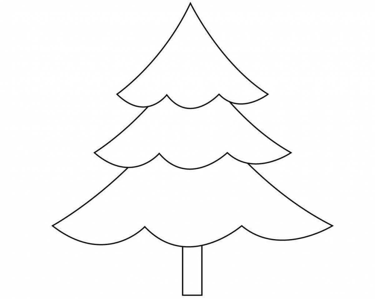 Flowing tree coloring page