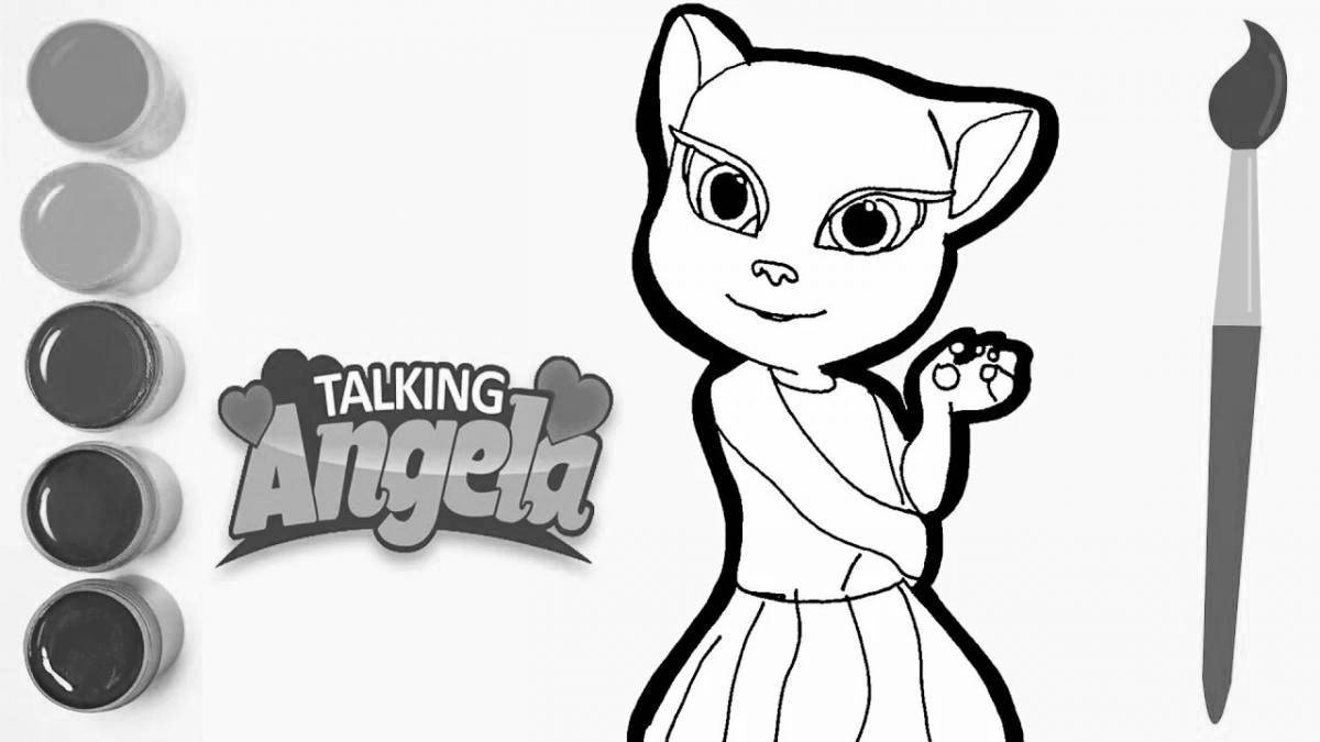 Bright angela kitty coloring book