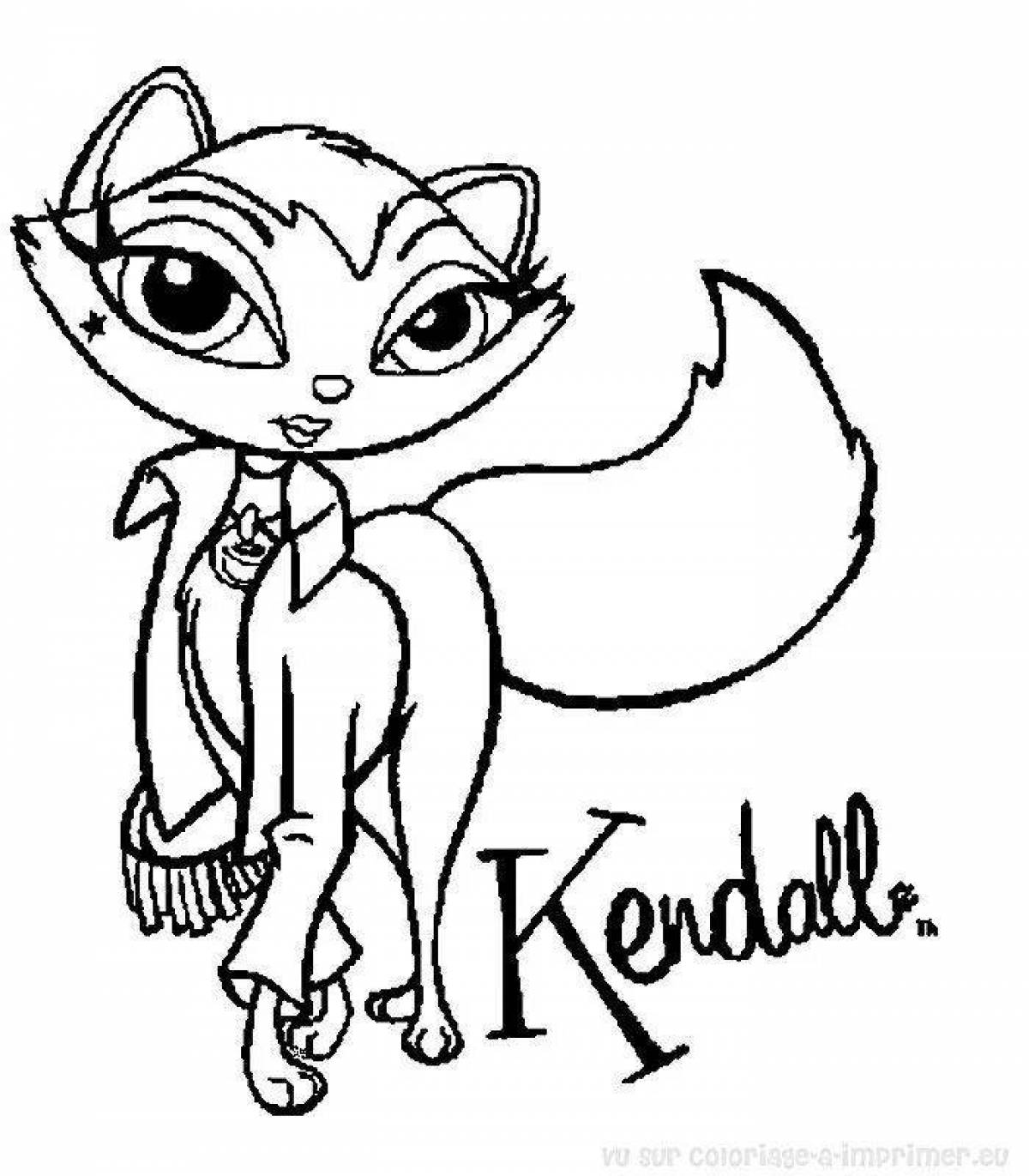 Angela kitty's animated coloring page
