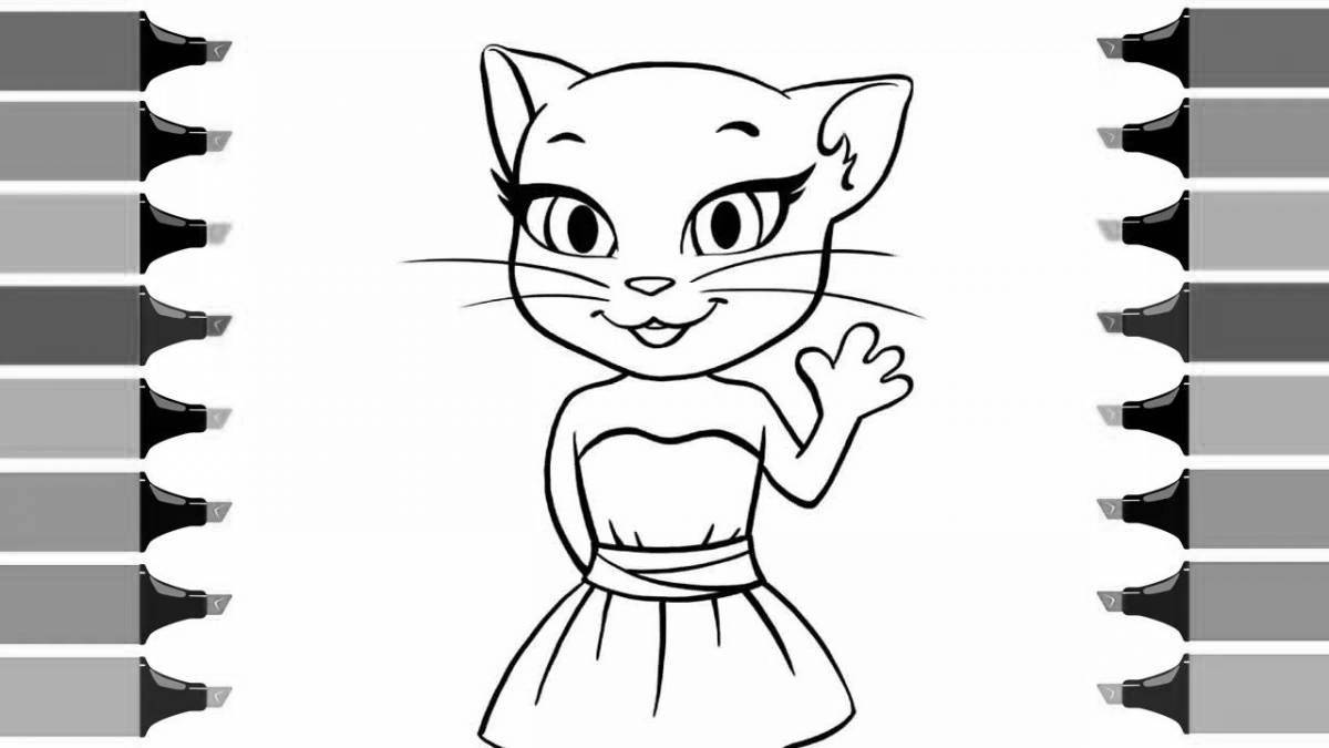 Live angela kitty coloring