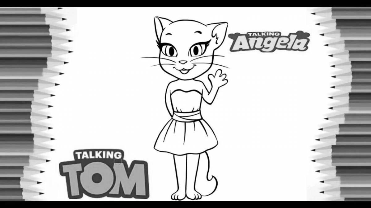 Jolly angela kitty coloring book