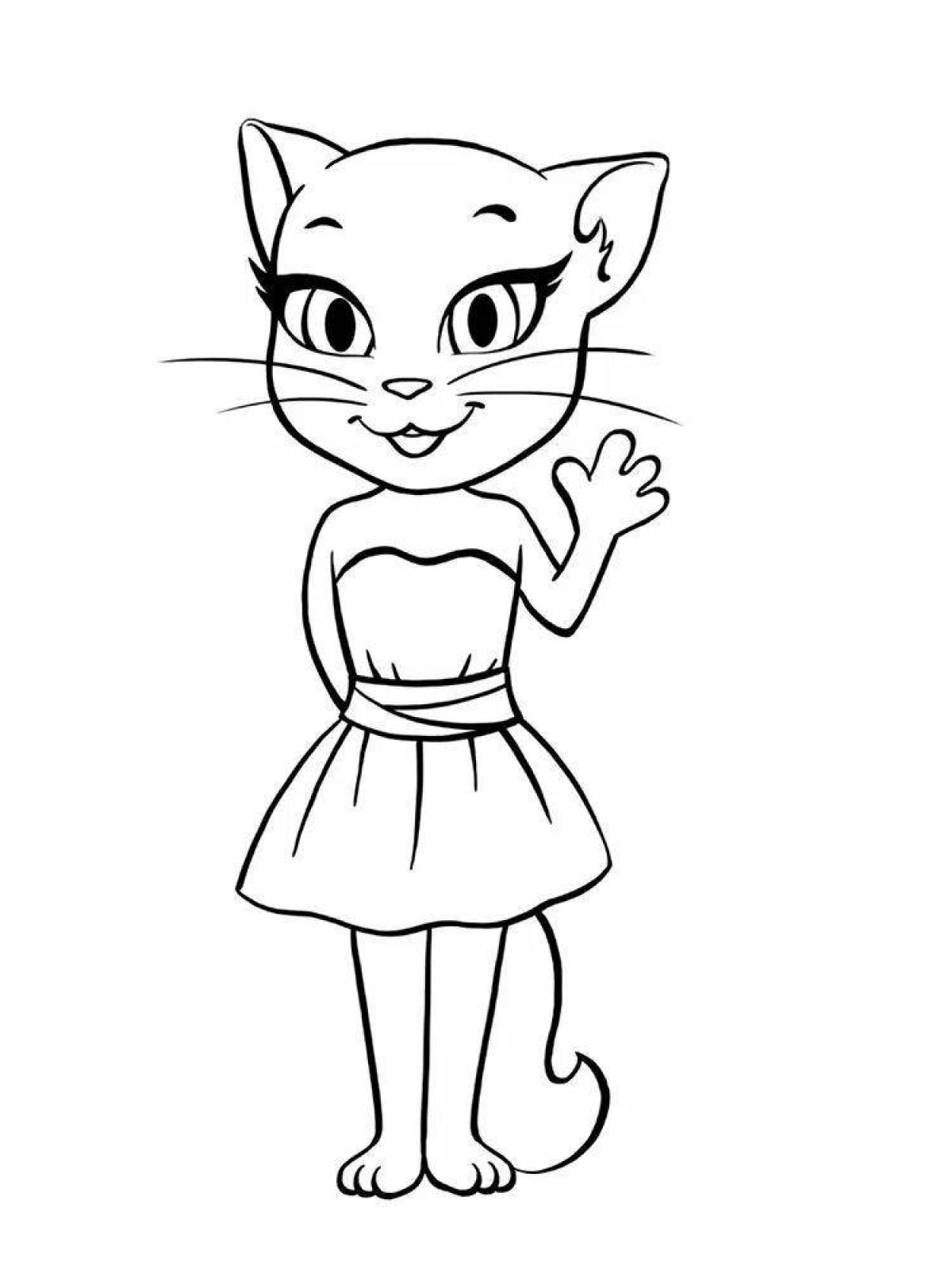 Blessed Angela Kitty coloring page