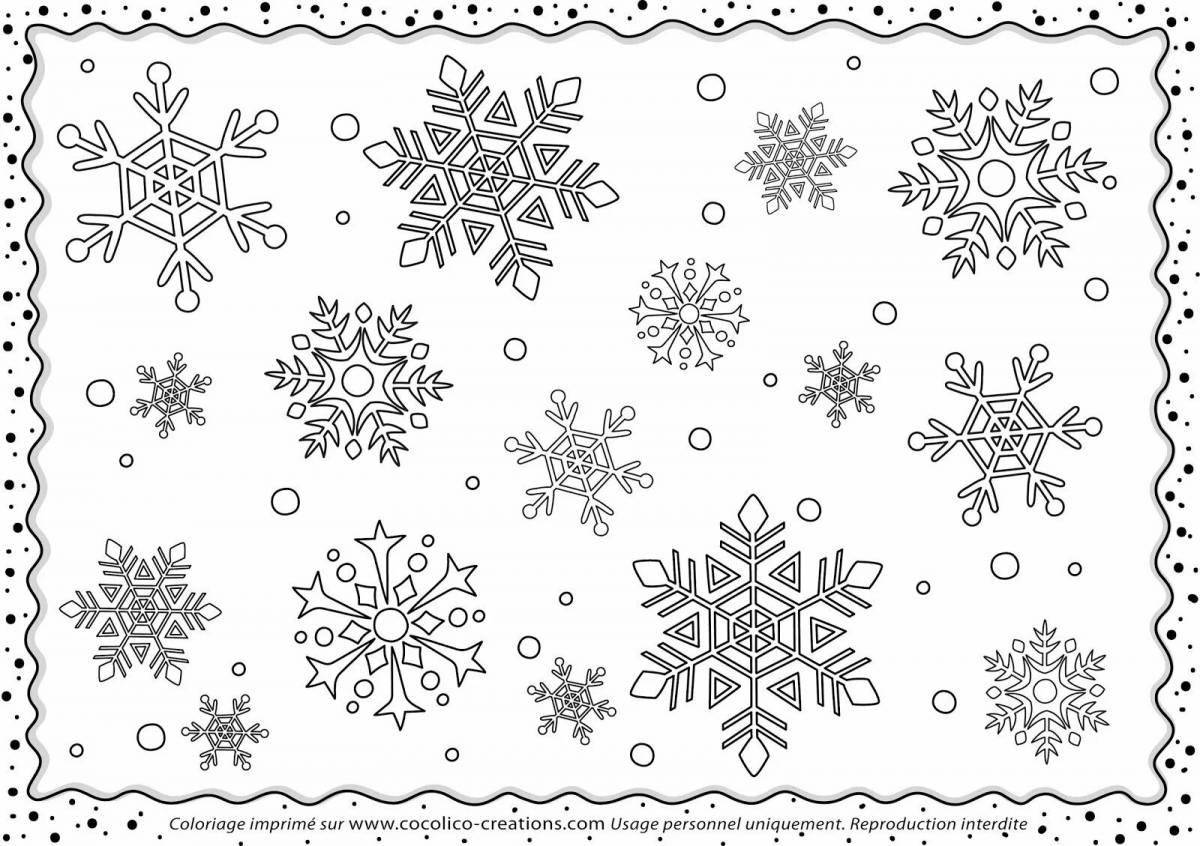 Colorful winter patterns coloring book for kids