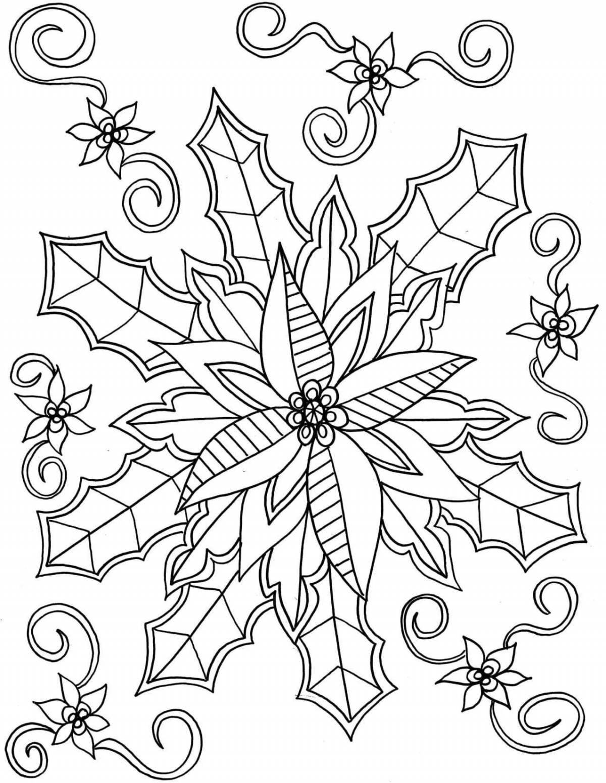 Adorable winter patterns coloring for kids