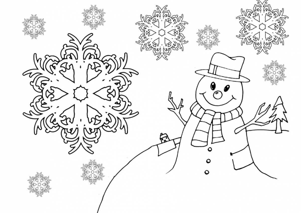 Gorgeous winter patterns coloring for kids