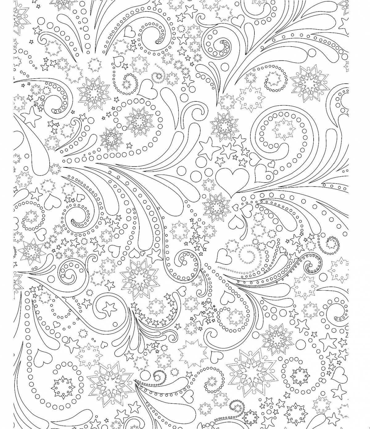 Fabulous winter patterns coloring for children