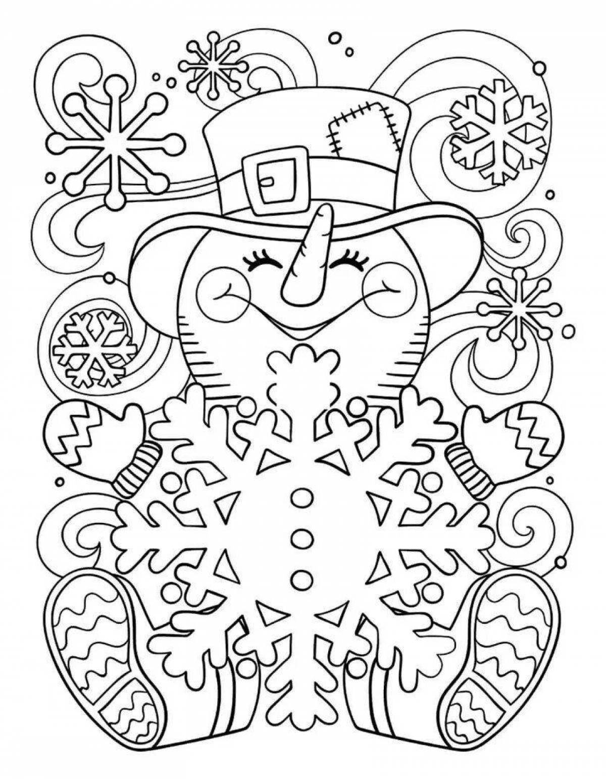 Creative winter pattern coloring for kids