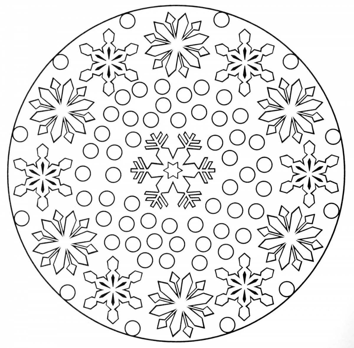 Children's shining winter patterns coloring book