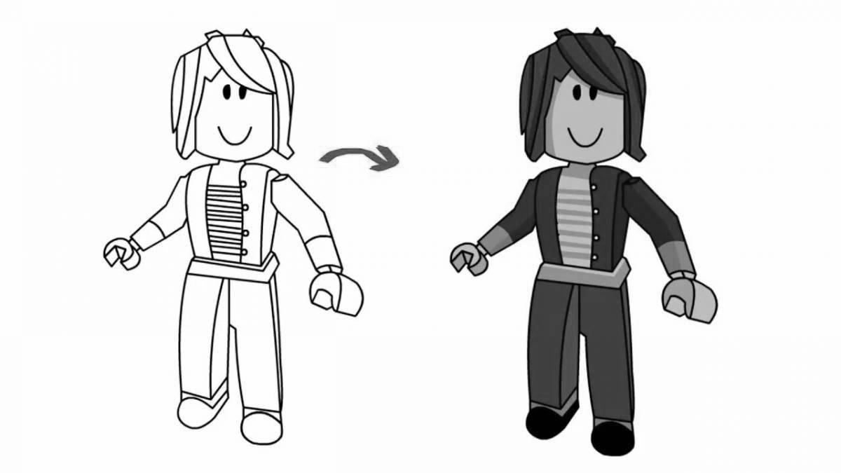 Roblox fairy avatar coloring page