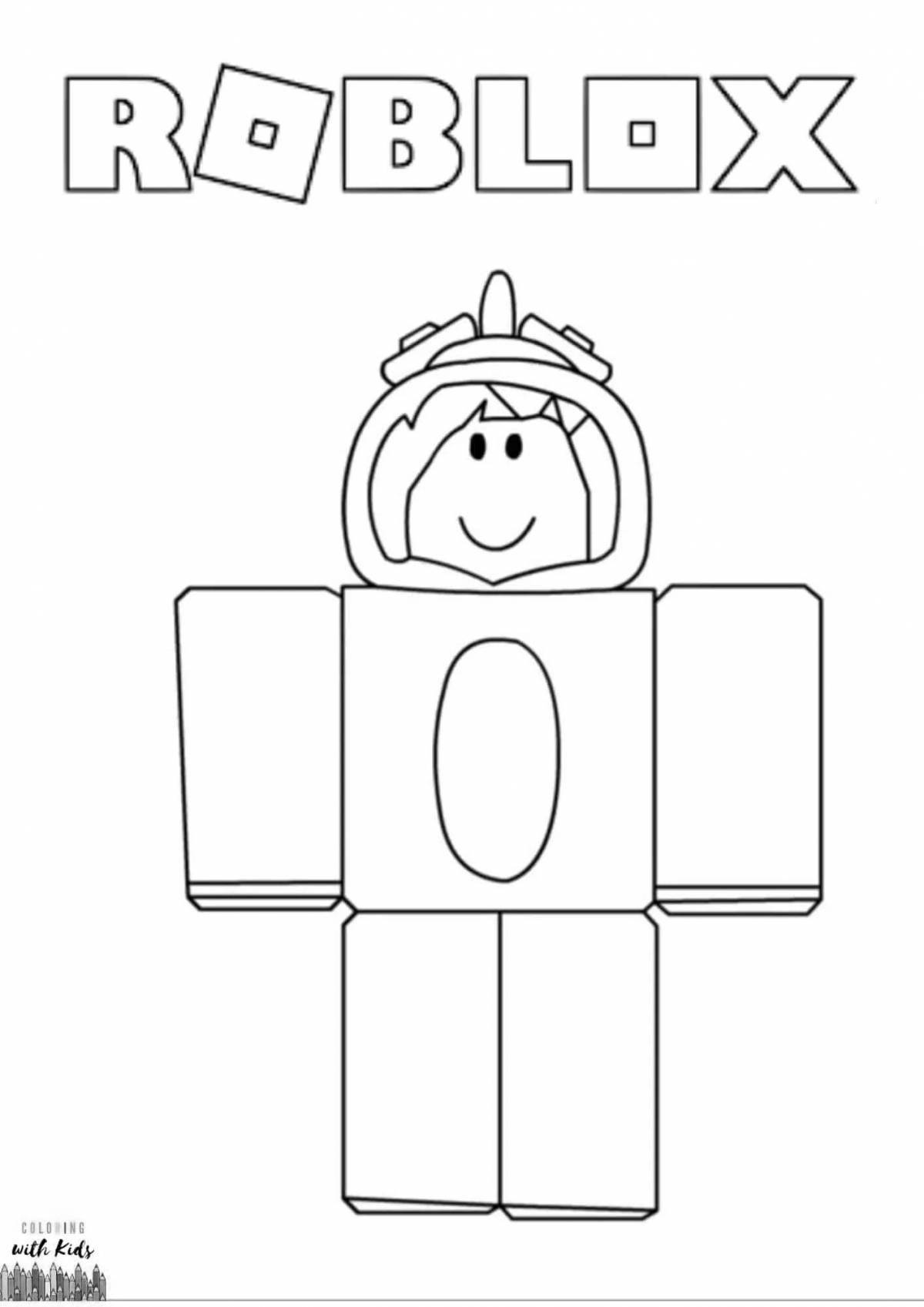 Awesome roblox avatar coloring page