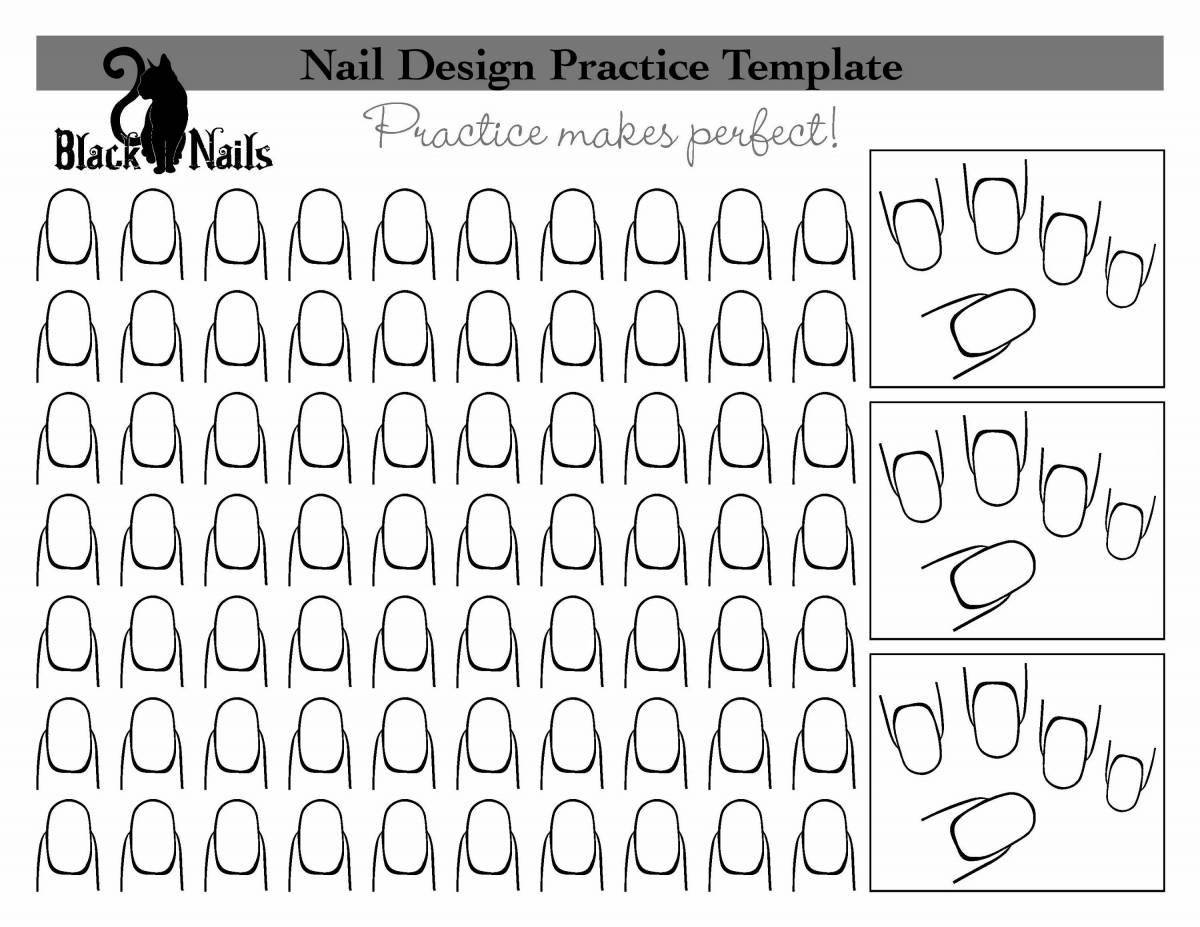 Шаблон для распечатки ногтей (65 фото)