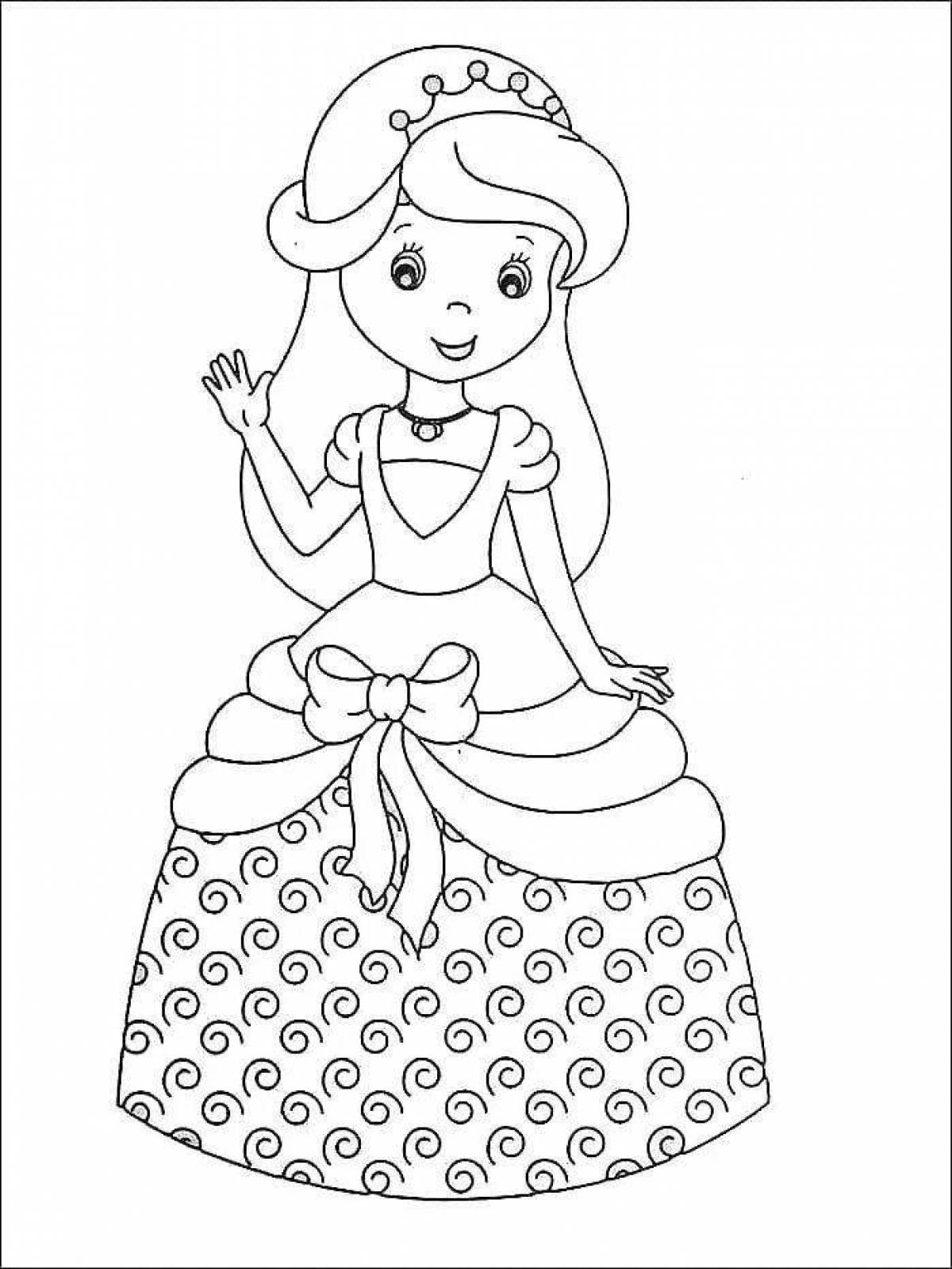 Coloring majestic princess dolls