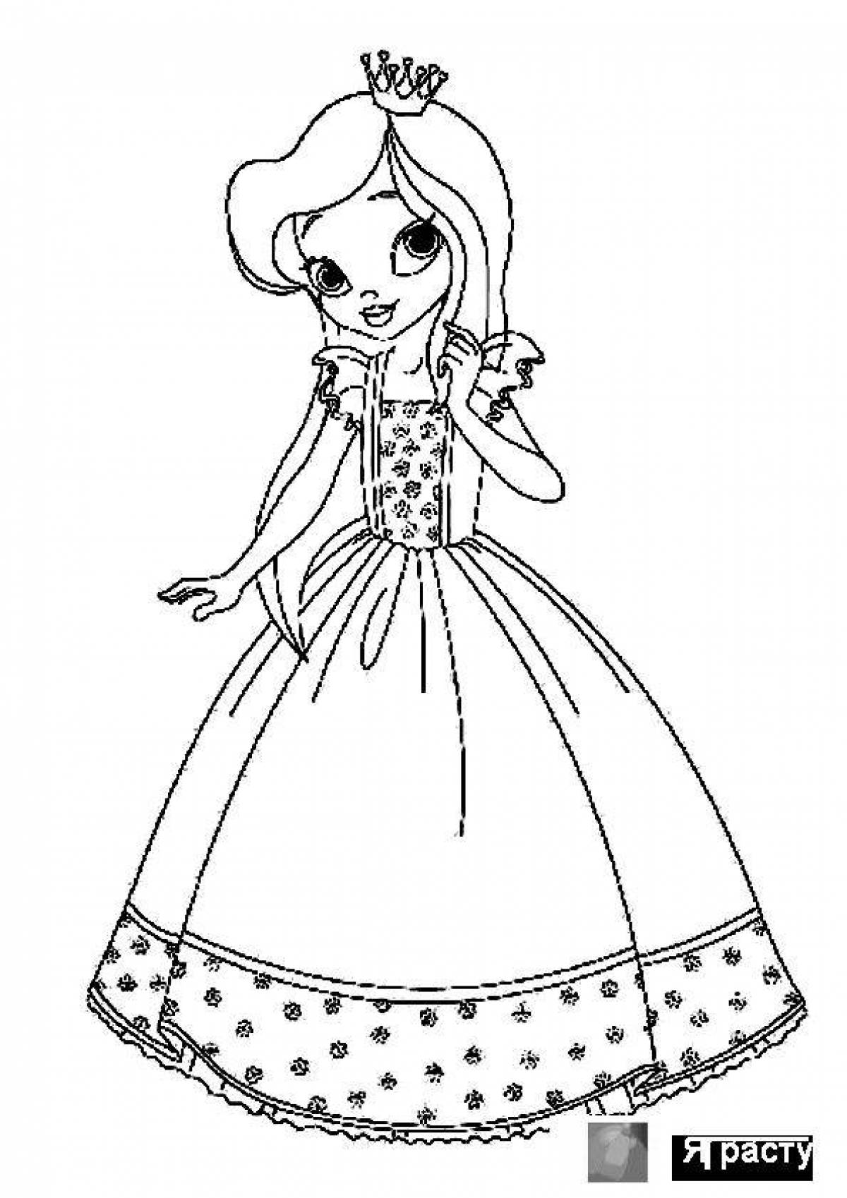 Exquisite doll princess coloring book