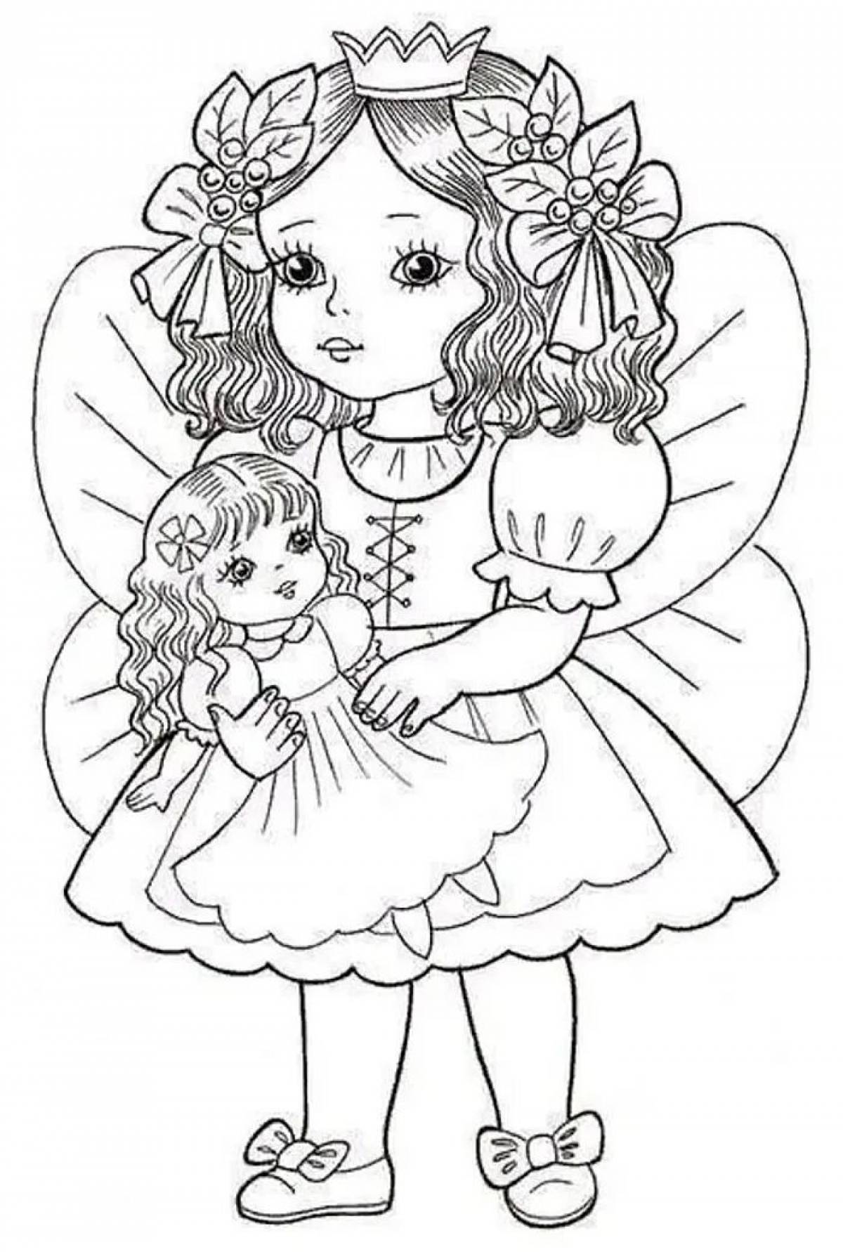 Essential doll princess coloring pages