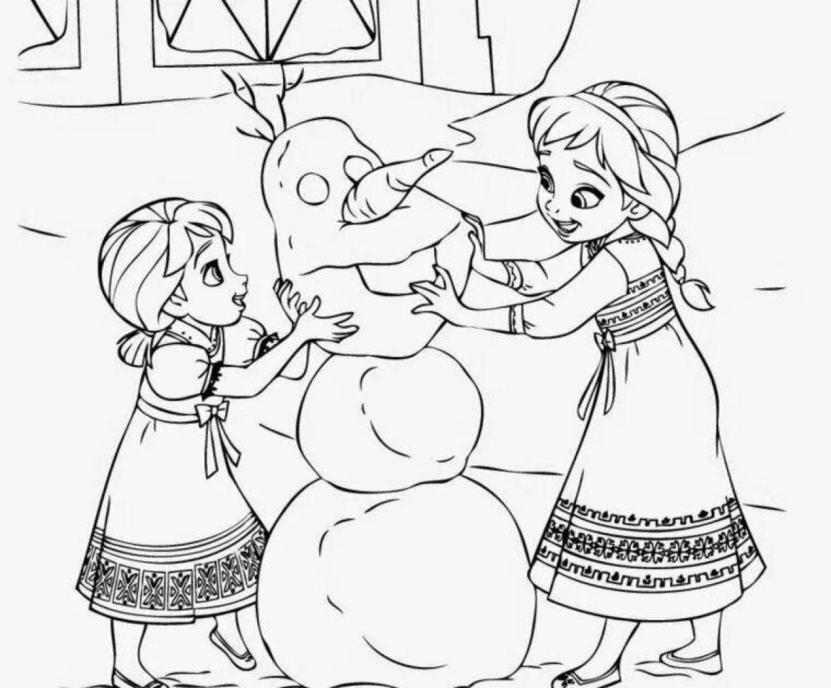 Elsa little's fancy coloring book