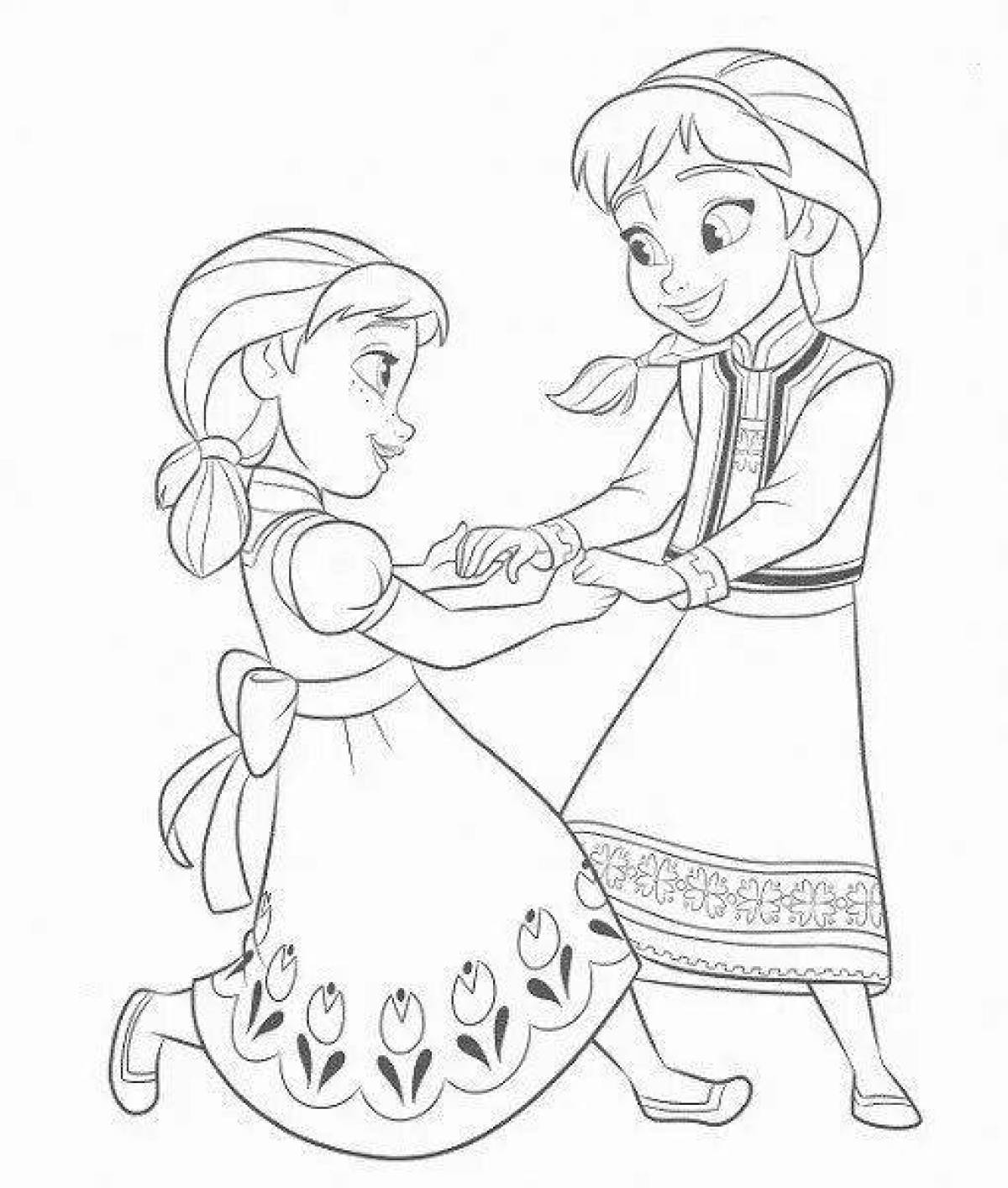 Elsa little animated coloring book