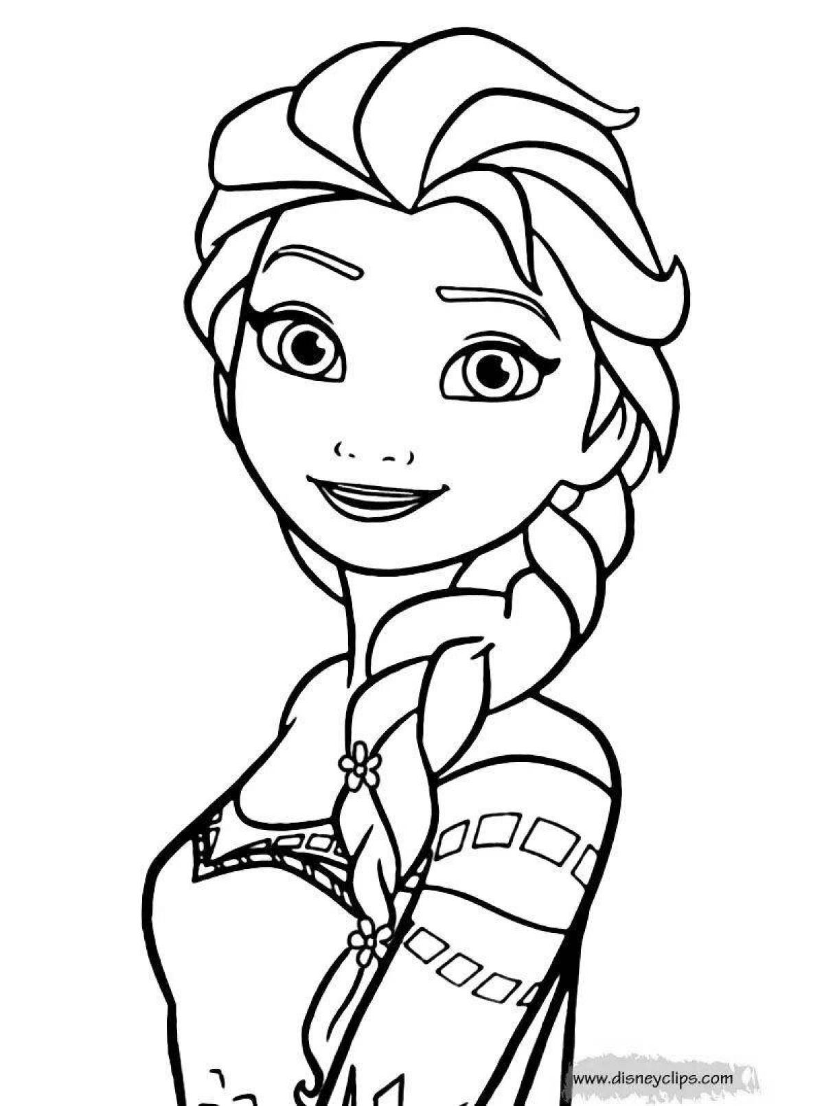 Elsa little live coloring