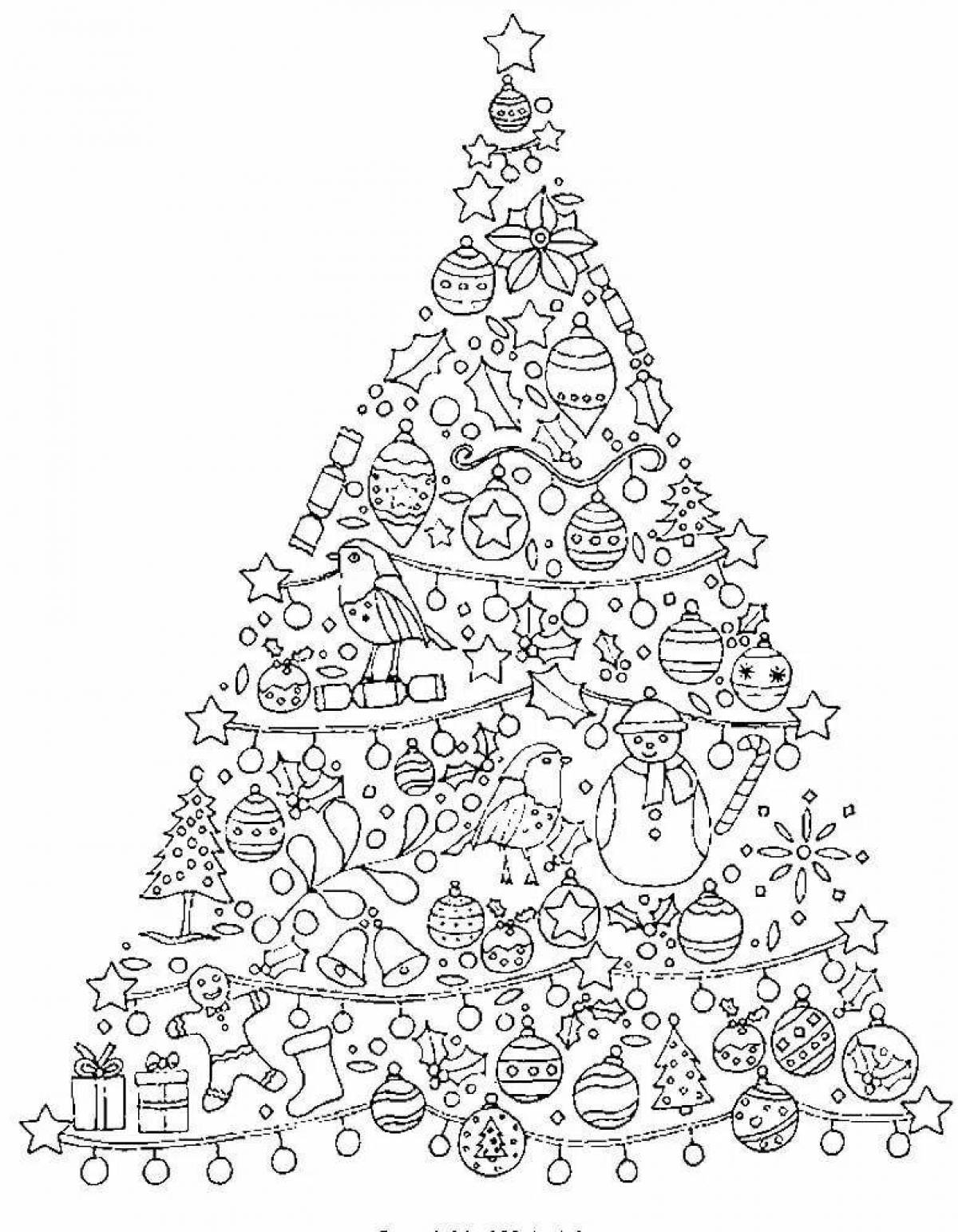 Wonderful anti-stress tree coloring book