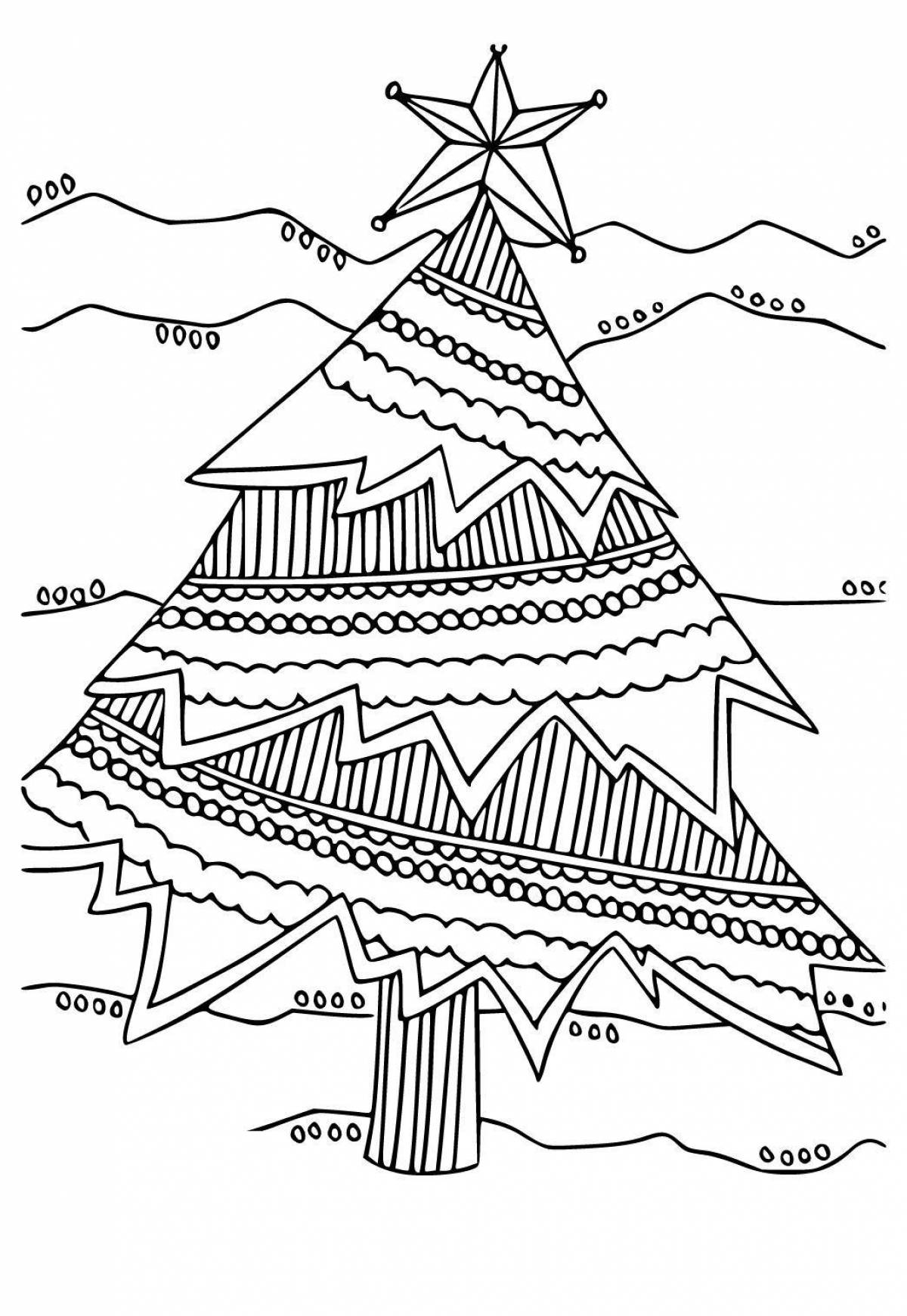 Exquisite antistress tree coloring book