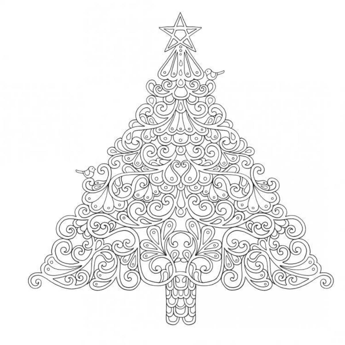 Amazing anti-stress tree coloring book