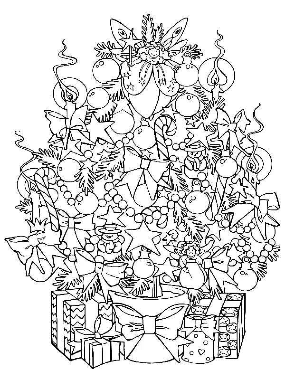 Gorgeous anti-stress tree coloring book