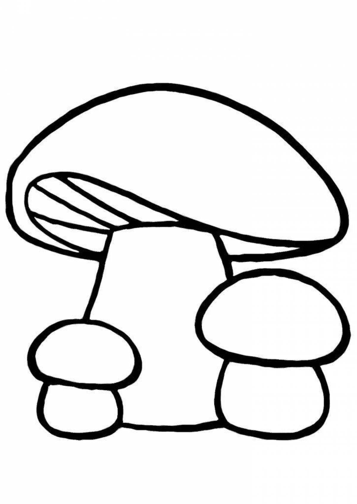 Coloring page amazing boletus mushroom